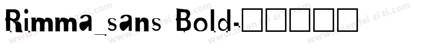 Rimma_sans Bold字体转换